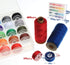 ilauke 50Pcs Bobbins Sewing Threads Kit, 400 Yards per Polyester Thread Spools, Prewound Bobbin with Case for Brother Singer Janome Machine, 25 Co...