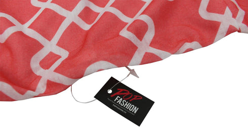 Women Chain Link Pattern Infinity Scarf Wrap Scarf with White Zipper Pocket, Infinity Scarves...