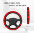 Red Satanic Pentagram Elastic Steering Wheel Cover, Universal 15 Inch Fit, Neoprene Rubber Car Steering Wheel Covers, Anti-Slip Car Accessories Fo...
