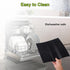 SP101 Fryer Oven Liners, 4 Pack Black 12"x12" Heat Resistant, Non-Stick Baking Mats Compatible with Ninja Foodi Air, Reusable Toaster Oven Accesso...