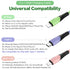 Multi Charging Cable 5FT, 2Pack 3 in 1 Multiple USB Charger Cable Universal Phone Charger Cord Adapter with IP/USB C/Micro USB Port, for Phone 15 ...