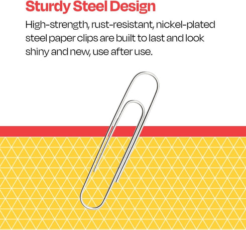 School Smart Smooth Paper Clip, 1-1/4 Inches, Silver, Pack of 100...