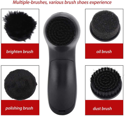 Electric Shoe Cleaner Brush, Electric Shoe Polisher Brush Shoe Shiner Dust Cleaner Portable Shoe Polish Kit Cleaner Care Kit for Shoes Bags Sofa C...
