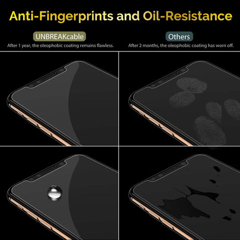 UNBREAKcable 3-Pack Screen Protector for iPhone 11 Pro/X/XS 5.8", 9H Premium Tempered Glass Screen Protector for iPhone X/iPhone Xs/iPhone 11 Pro ...