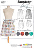 Simplicity 8211 Women's Dirndl Pocketed Skirt Sewing Patterns, Sizes 4-12...