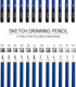H & B 12 PCS Pencil Drawing Kit, H-4H, F, HB, B-6B Graphite and Charcoal Sketch Pencil Set for Beginners, Professional Artists...