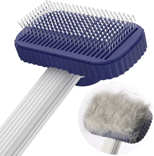 2.0 Dog Brush, Cat Brush, Dog Brush for Shedding, Dog Cat Long Short Haired Dog Cats, for Dog Cat Rabbit Remove Loose Fur and Undercoat, Dark Blue...