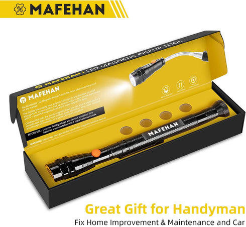 Father's Day Gifts for Dad, MAFEHAN Magnetic Pickup Tool, Telescoping Magnetic 3 LED Flashlight with Extendable Neck up to 22 Inches, Gifts for Me...