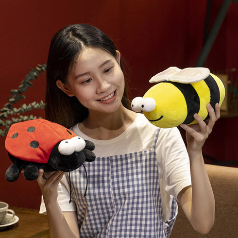 Cuddly Ladybug Stuffed Animals Super Soft Insect Ladybird Plush toys Stuffed Ladybird Beetle Plushies Animal with Wings Lady Beetle Plush Doll Ani...