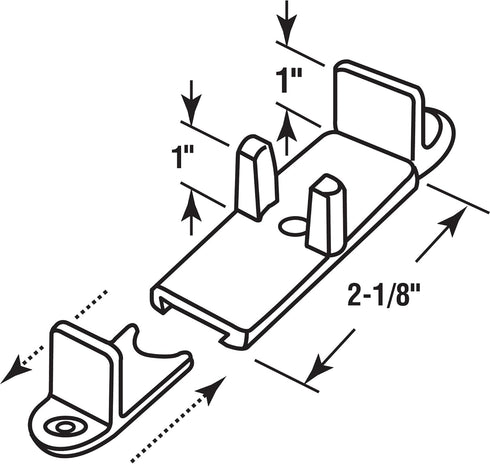 Slide-Co 161084 Tan Nylon, Closet Door Floor Guide (Single Pack)...