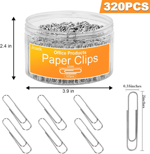 Jumbo Paper Clips,Large Paper Clips,320 Pcs Paper Clip Large for Paperwork Ideal for Home, School and Office Supplies....