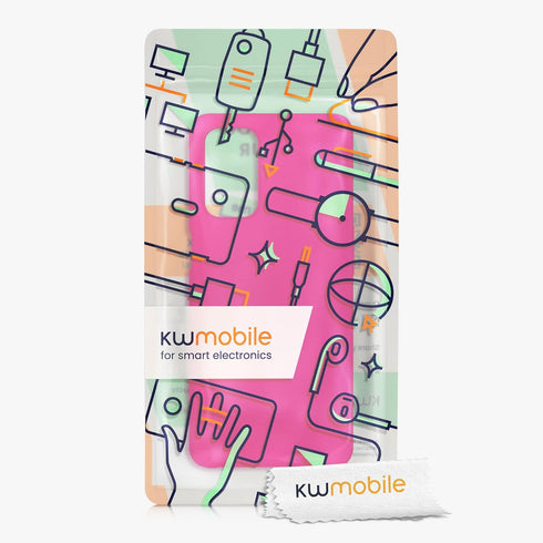kwmobile Case Compatible with OnePlus Nord N200 5G Case - TPU Silicone Phone Cover with Soft Finish - Neon Pink...