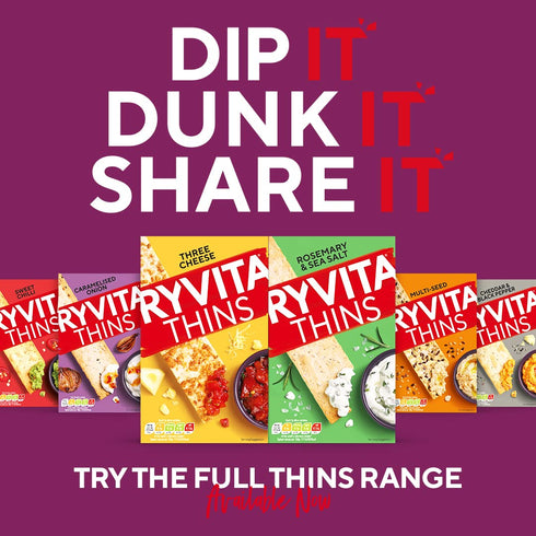 Ryvita Thins Multi-Seed Flatbreads, 125 g...