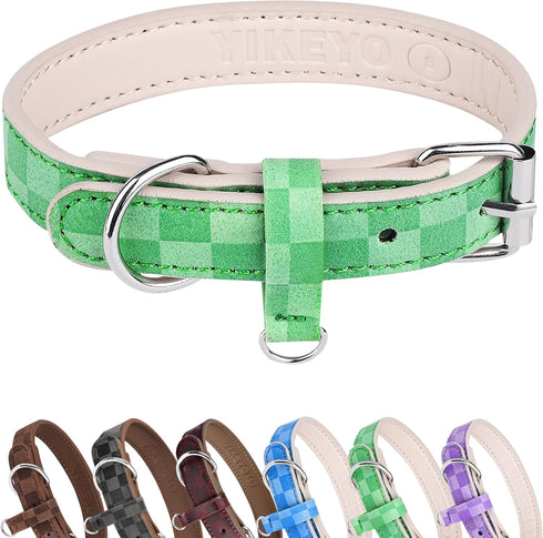 Dog Collar for Small Medium Large Dogs, Plaid Dog Collar Girl, Puppy Collars Chihuahua Collar Adjustable Pet Collar Collar para Perros (X-Small)...