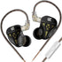 KZ DQS Dynamic Driver Semi-Open HiFi Sound in-Ear Headphones/Earphones/Earbuds, KZ Extra Bassy Drummer in Ear Monitor Headset (Black, with Microph...