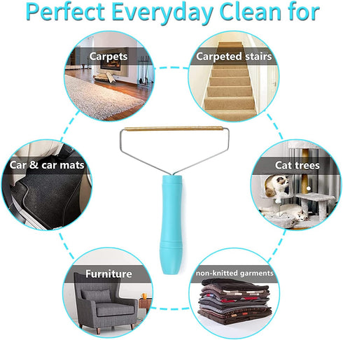 Reusable Cat Hair Remover - Special Dog Hair Remover Multi Fabric Edge and Carpet Scraper - Easy Pet Hair Remover for Couch, Pet Towers & Rugs - G...