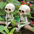 Fishing Skeleton Statue,Skull Figurines for Pond Fountain Waterfalls Poolside,Funny Sculpture for Halloween Holiday,Decor for Garden Home...