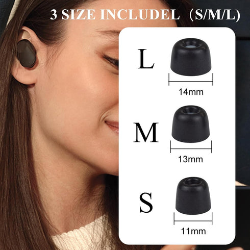 Adhiper Memory Foam Earbud Tips for Sony WF-1000XM4/ WF-1000XM3 Earbuds with Cleaning Kit, Noise-Reducing Comply Foam Tips,Non-Slip Earbud Tips, 5...