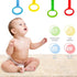 4pcs Plastic Baby Crib Pull Rings Kids Walking Exercises Assistant Stand Up Rings playpen Pull Ring Baby Cot Hanging Rings for Infant Baby Toddler...