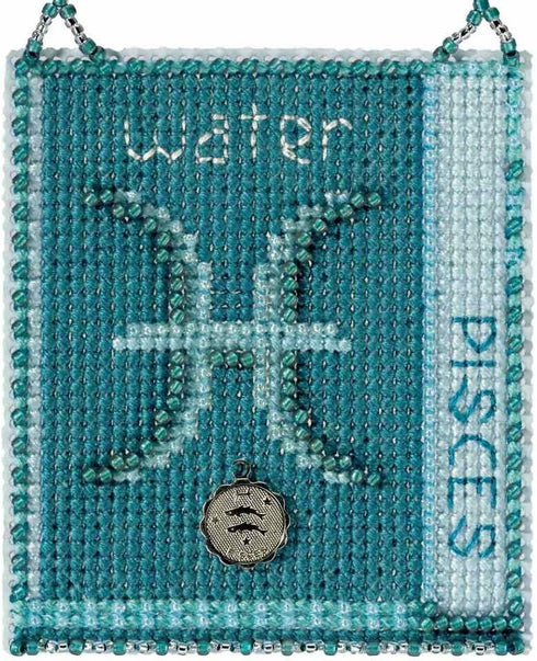 Mill Hill Pisces Beaded Cross Stitch Kit 2018 Zodiac Charmed Ornaments MH161826...