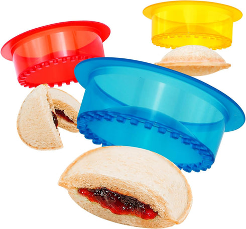 HiYZ Sandwich Cutter and Sealer - 5 PCS Decruster Sandwich Maker - Peanut Butter and Jelly Crustless Sandwich Bread Pancake Maker Cookie Cutter fo...