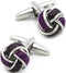Black Purple Twist Knot Cufflinks for Men French Tuxedo Shirt In Gift Box Metal Wedding Business Shirt Cufflinks Anniversary Present...