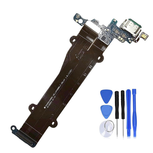 USB Charging Port Board Flex Cable with Mic and Waterproof Rubber Ring for LG V60 ThinQ 5G V600AM V600TM+Tools......