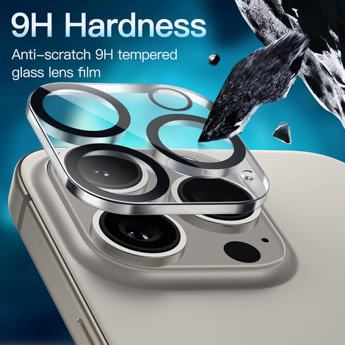 JETech Camera Lens Protector for iPhone 15 Pro 6.1-Inch and iPhone 15 Pro Max 6.7-Inch, 9H Tempered Glass, Anti-Scratch, Case Friendly, Does Not A...