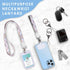 ID Badge Holder & Lanyard Phone Holder - Multi-Use Removable Wristlet Keychain and Neck Lanyard with Sliding ID Badge Holder Hard Plastic Sleeve, ...