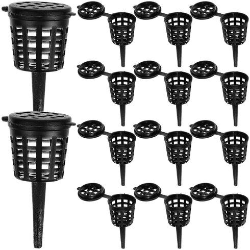 Holder Garden Pots 50pcs Garden Fertilizer Mesh Baskets Plastic Portable Aquarium Nursery Pots Nutrition Plant Food Net Pot for Succulent Orchid B...