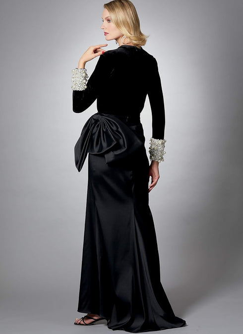 Vogue V1605A5 Women's Close-Fitting Blouse and Wrap Skirt Sewing Patterns, Sizes 6-14...
