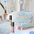 2 Pcs Cotton Quilted Makeup Bag Cute Floral Makeup Bag Large Coquette Aesthetic Cosmetic Bag Kawaii Toiletry Bag for Women Girls...