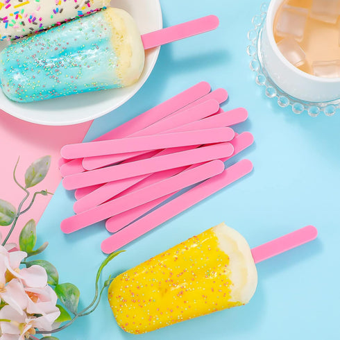30 Pieces Acrylic Reusable Cakesicle Sticks Cake Pop Mold Mirror Ice Pop Sticks Ice Cream Cakesicle Mold for Home Cake Candy Gifts Party Craft (Pi...