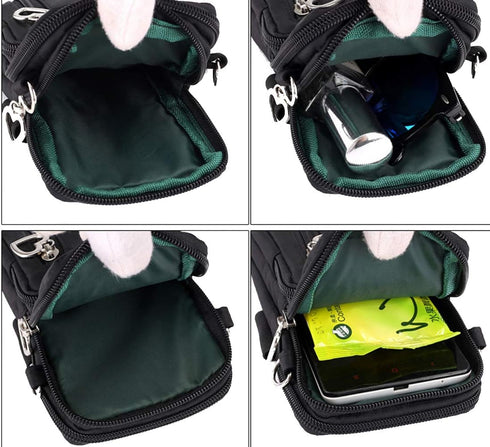 Womens Crossbody Phone Bag Purse Pouch Wristlet Wallet Case w Card Zip Pocket...