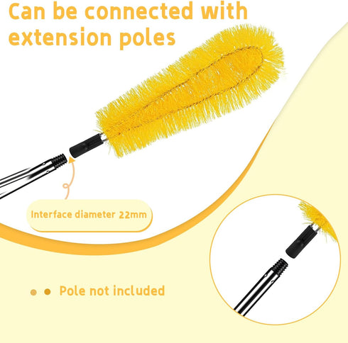 2 PCS Gutter Cleaning Replacement Brush Gutter Cleaning Brush Parts Accessories for Cleaning Leaves and Debris from The Ground...