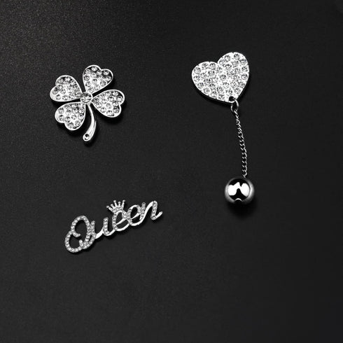 Rhinestone Bling Decoration Charms, Diamond Trend Designer Luxury Cute Jewelry Shoe Accessories for Women Girl Gifts(Silver)...