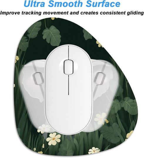 Rimilak Small Mouse Pad 6 x 7 Inch, Irregular Mini Mouse Pad with Non-Slip Rubber Base, Waterproof Compact Mouse Mat for Laptop Computer Wireless ...