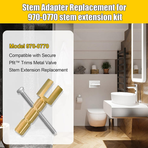 Stem Adapter Replacement for 970-0770 Plumbing Shower Handle Stem Extension Tub and Faucet Accessories Valve Extender Trim Repair Kit...