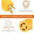 Generator Transfer Switch Adapter Compatible with NEMA L5-30P Male to L14-30R Female, 30 Amp 3 Prong to 4 Prong Locking Generator Adapter, Generat...