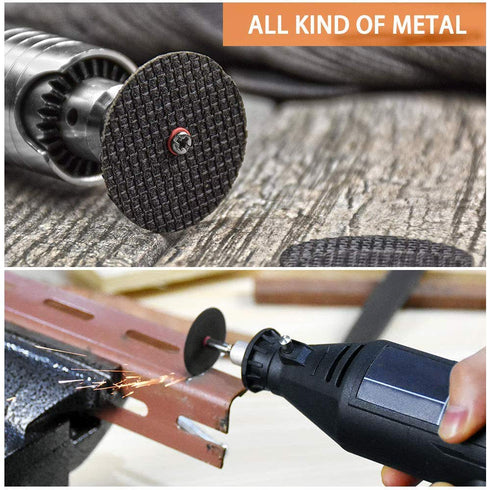 34 PCS Rotary Cutting Wheels Tool Kit,Mini Diamond Cutting Wheel, Circular Saw Blades and Resin Cut-off Wheels for Woodworking Metal Glass Plastic...