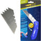Rapid Edge Extend-A-Blade Utility Knife, Folding Razor Knife with 3 Blade Positions, Includes 5 Double-Length Serrated Utility Knife Blades...