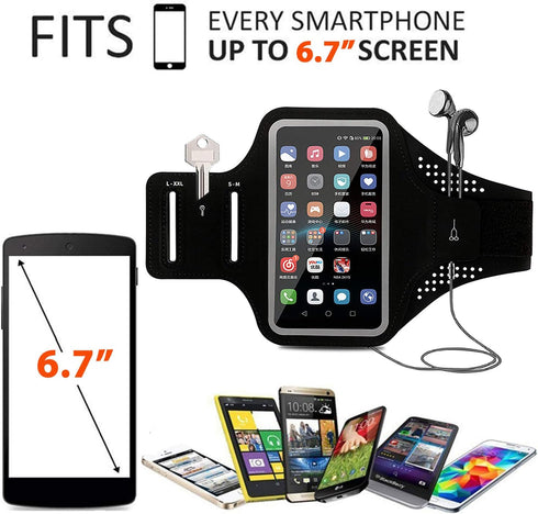 Phone Holder for Running Armband Cell Phone Holder for iPhone Armband 11 12 13 14 15 Pro Max XS X XR Plus Galaxy...