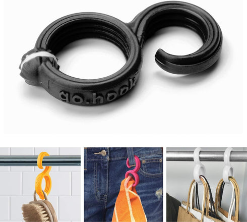 GoHook All Purpose Household Hook, Portable Hook For Towels, Towel Holder, and Numerous Small Items in Kitchen, Bathrooms, Closets and on the go, ...