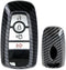 iJDMTOY Exact Fit Black Glossy Carbon Fiber Finish Key Fob Shell Compatible with Ford 2018-up Mustang F150 F250 Bronco Explorer Expedition Keyless...