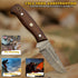 Damascus Custom Handmade Hunting Knife Survival Knife - Ideal for Skinning, Camping, Outdoor - EDC Fixed Blade Bush craft Knife with Walnut Wood &...