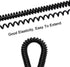 uxcell Retractable Coil Springs Lanyard, 3 Pcs Keychain Cord Holder Strap with Lobster Claw Clasps, Spiral Stretchy Anti-Theft Security Cable Rope...