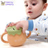 Honey Pot 2-in-1 Silicone Training Cup 8.5oz, Baby Sippy Cup with Straw & Snack Cup for 6 months+ Straw Cup for Baby Boy Gift, Toddler Smoothie Cu...