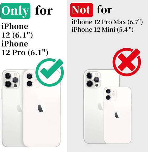 Cozycase Compatible with iPhone 12 Waterproof Case/iPhone 12 Pro Waterproof Case - Full Body Rugged Dustproof Shockproof Case with Built-in Screen...