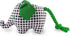 Kate Spade New York Dog Toy Rope with Squeaker and Crinkle Material, Gingham Elephant Tug Toy, Cute Dog Toy with Soft Durable Fabric, Pet Toy for ...
