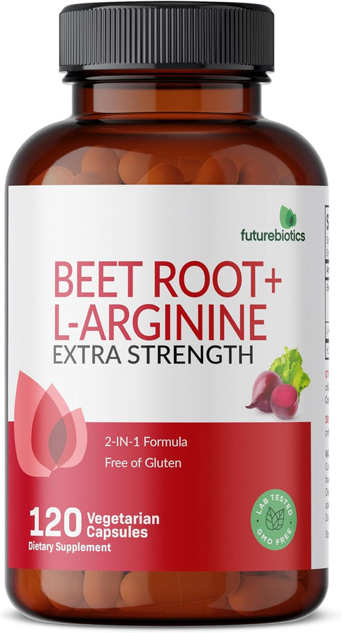 Futurebiotics Beet Root + L-Arginine 2000 MG, Non-GMO, 120 Vegetarian Capsules...